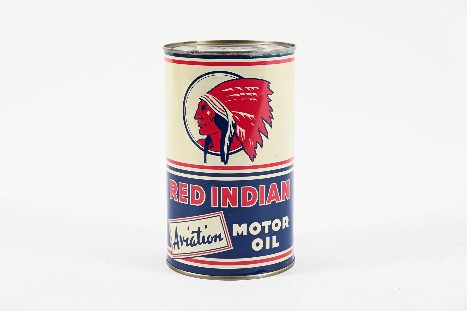 RED INDIAN AVIATION MOTOR OIL IMPERIAL QUART CAN (1 of 6)