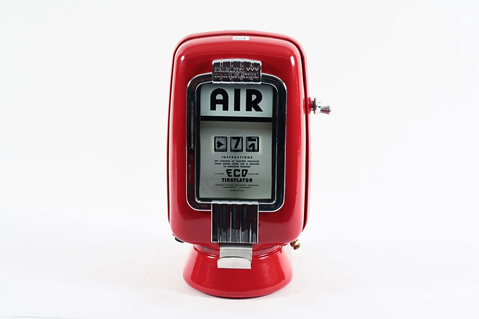 RESTORED ECO TIREFLATOR WALL MOUNT AIR METER (1 of 10)