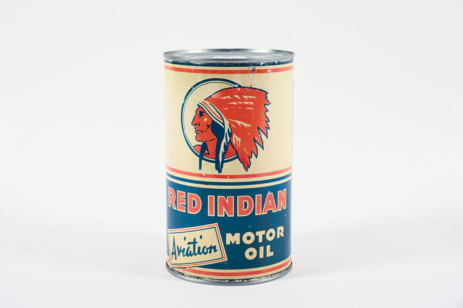 RED INDIAN AVIATION MOTOR OIL IMPERIAL QUART CAN (1 of 6)