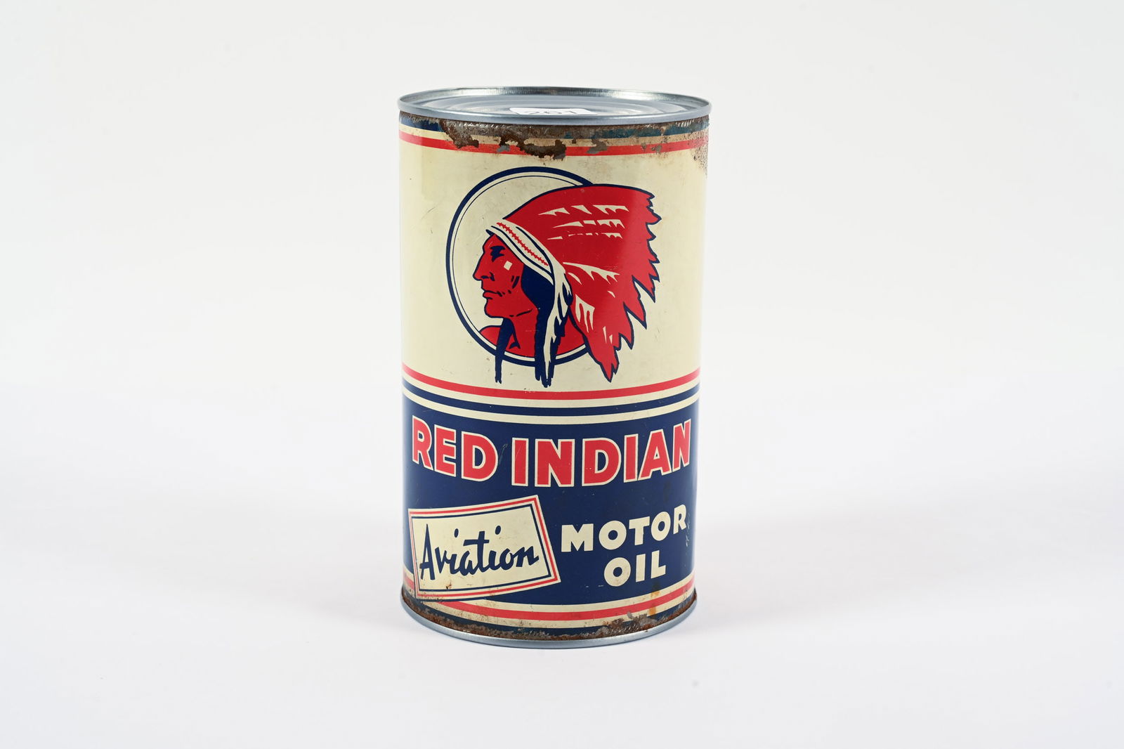 RED INDIAN AVIATION MOTOR OIL IMPERIAL QUART CAN (1 of 6)