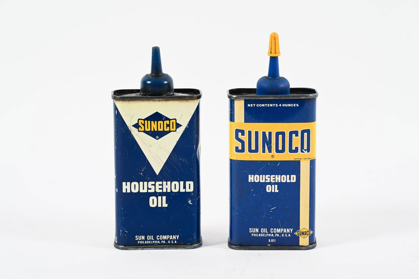 TWO SUNOCO HOUSEHOLD OIL 4 OZ OILERS (1 of 6)