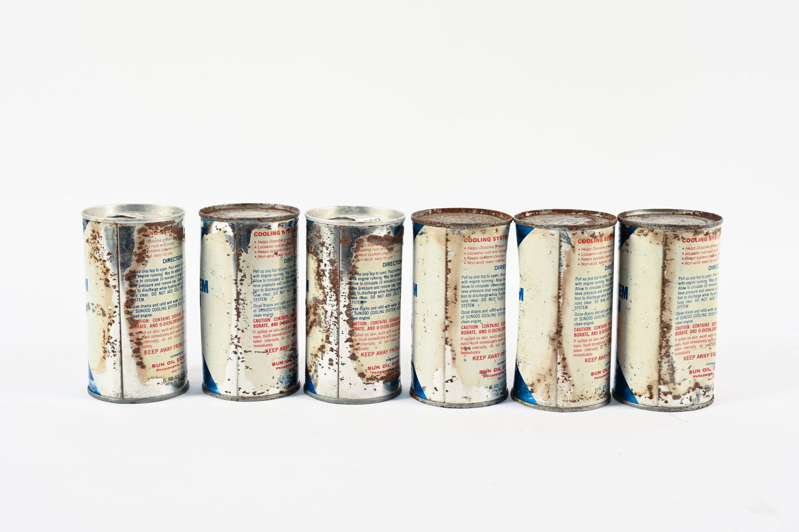 SIX SUNOCO COOLING SYSTEM QUICK FLUSH 12 OZ CANS - 7