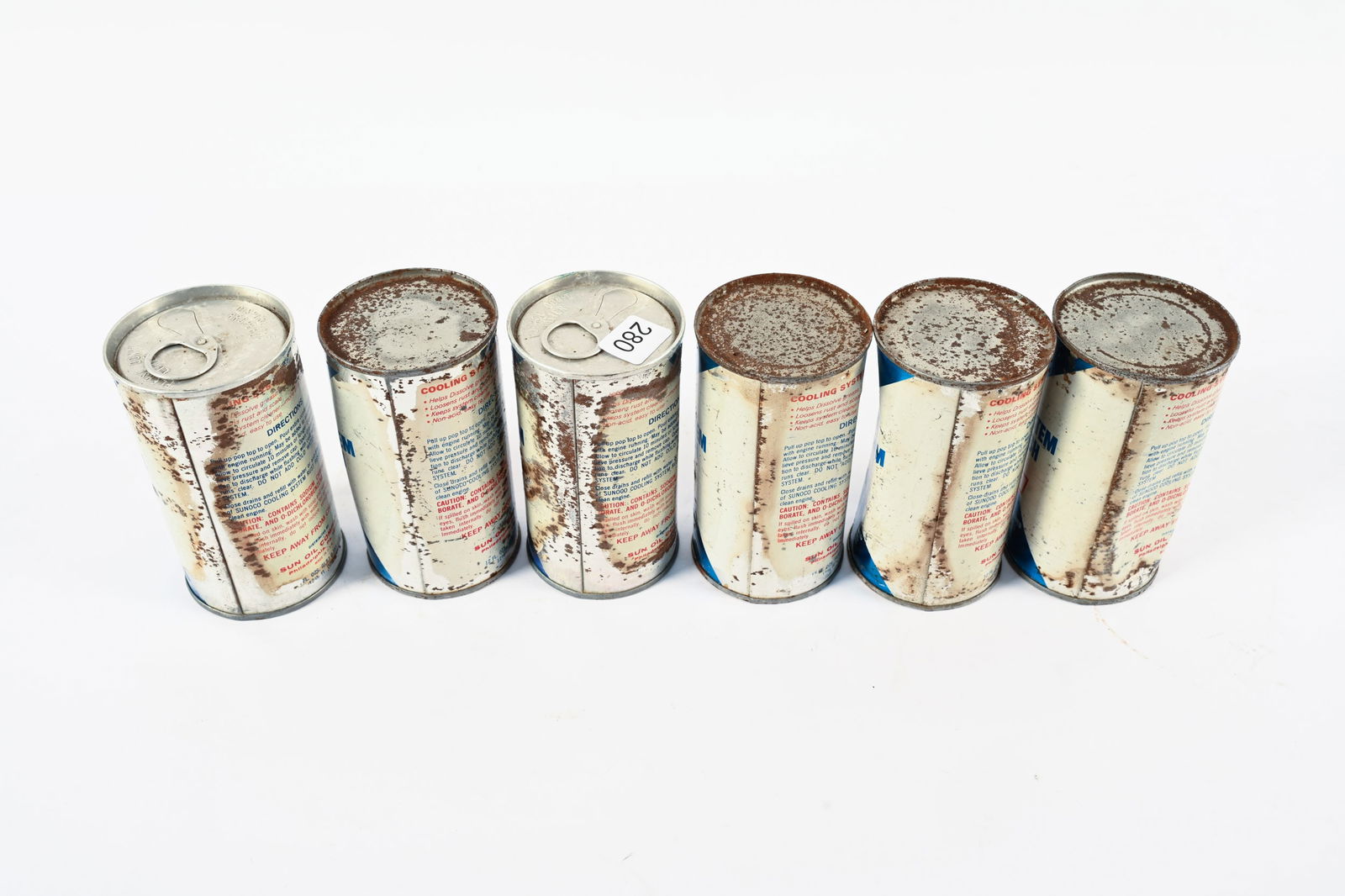 SIX SUNOCO COOLING SYSTEM QUICK FLUSH 12 OZ CANS - 8