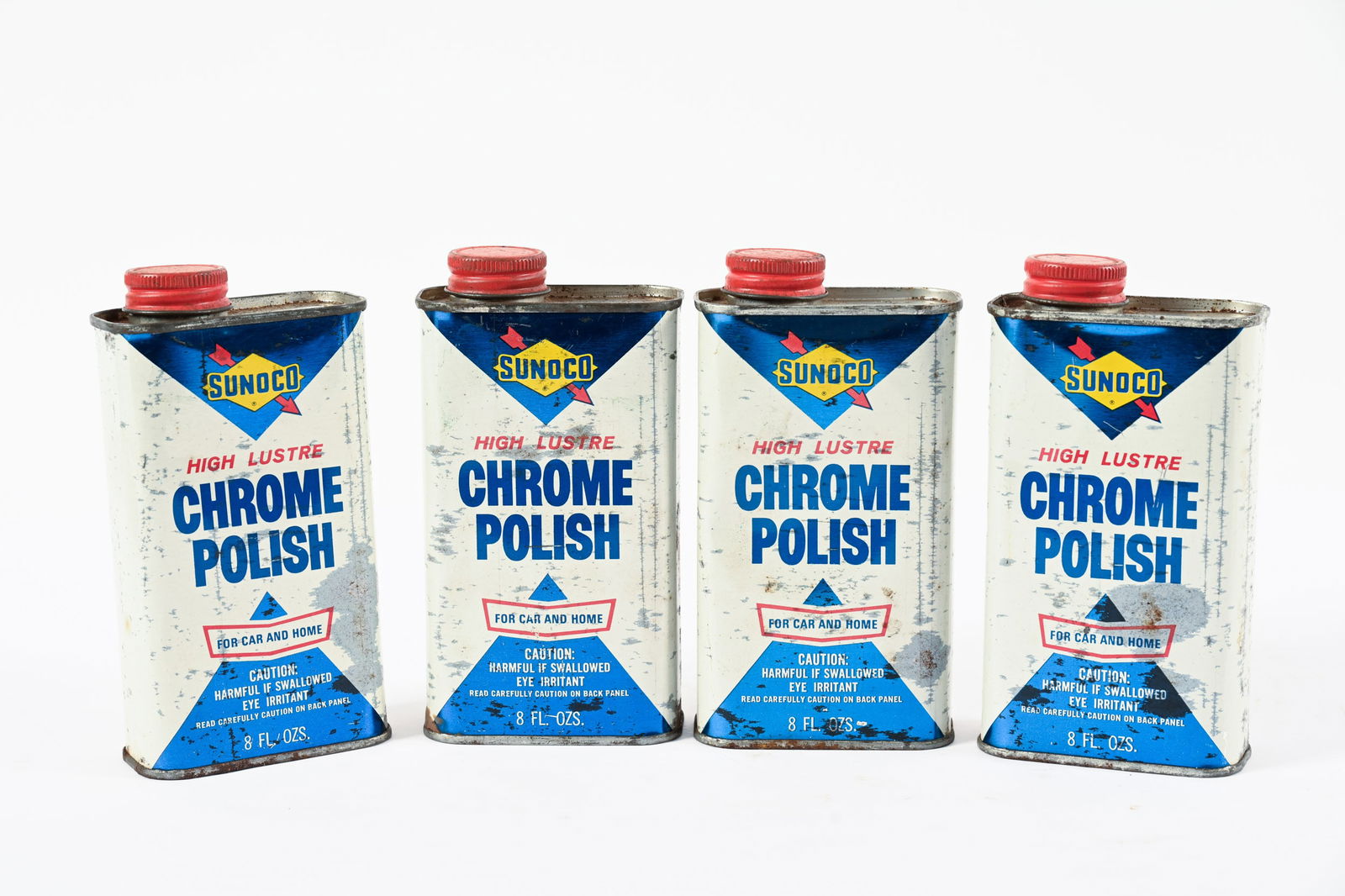 FOUR SUNOCO CHROME POLISH 8 OZ CANS (1 of 6)