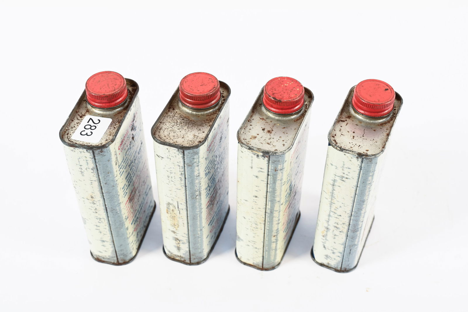 FOUR SUNOCO CHROME POLISH 8 OZ CANS - 5