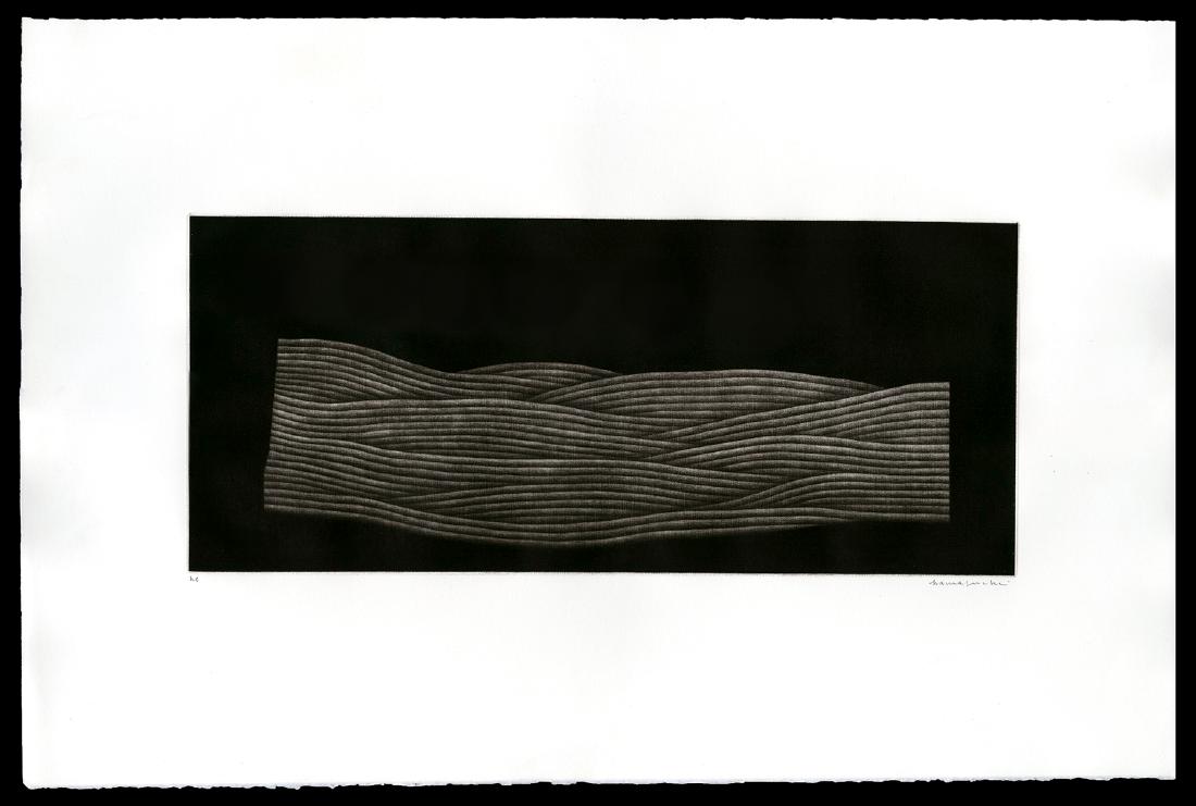 Yozo Hamaguchi - Japanese Print: Artist: Hamaguchi, Yozo, 1909-2000 Title: Field Edition: HC Date: 1985 Medium: mezzotint Dimensions: 9 1/8 x 21 1/2 inches Illustrated: Hamaguchi, pl. 17