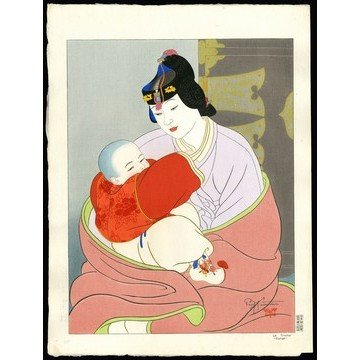 Paul Jacoulet Woodblock: Title: Le Tresor. "Coree" Artist: Jacoulet, Paul, 1902-1960 Edition: 186/35