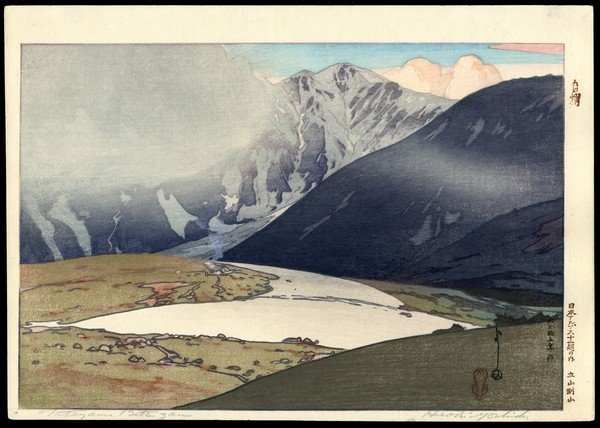 Hiroshi Yoshida Woodblock: Title: Tateyama Betsuzan Artist: Yoshida, Hiroshi, 1876-1950 Series: Twelve Scenes in the Japan Alps Date: