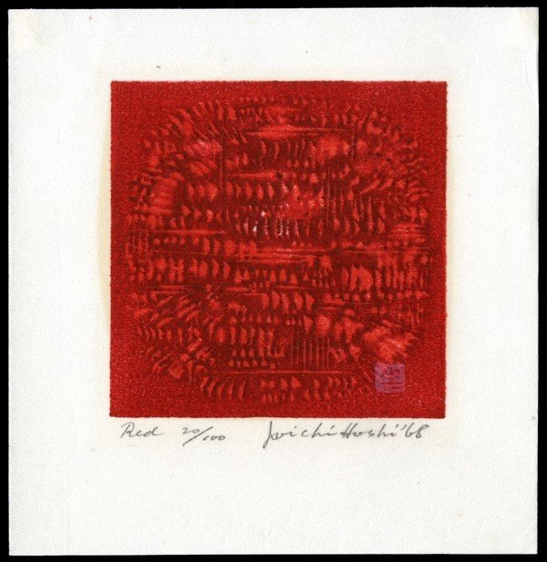 Joichi Hoshi Woodblock: Title: Red Artist: Hoshi, Joichi, 1913-1979 Edition: 20/100 Date: 1968 Medium: