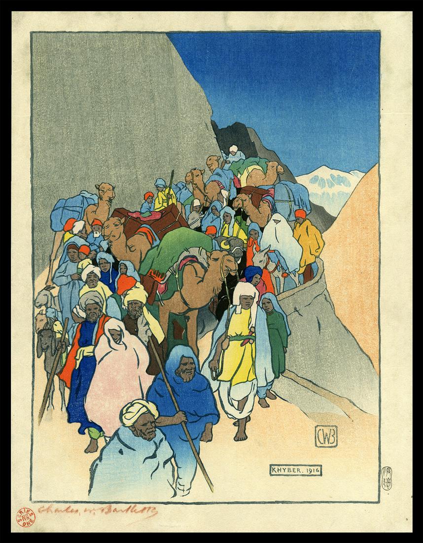 Charles W. Bartlett Woodblock - Khyber (1 of 2)