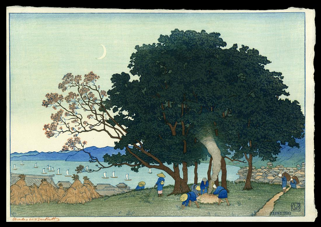 Charles W. Bartlett Woodblock - Isogo (1 of 2)