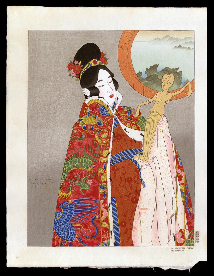 Paul Jacoulet Woodblock - La Statuette Thang (1 of 2)