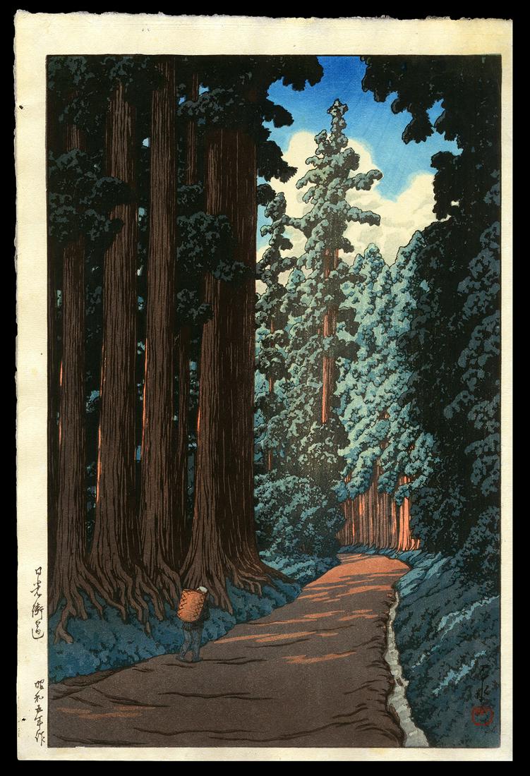 Kawase Hasui Japanese  Print - The Nikko Highway (1 of 2)