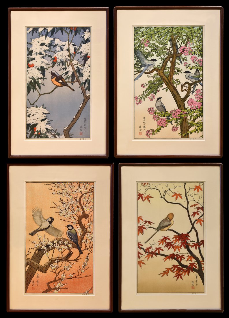 T. Yoshida Woodblock Set - Birds of the Four Seasons (1 of 11)