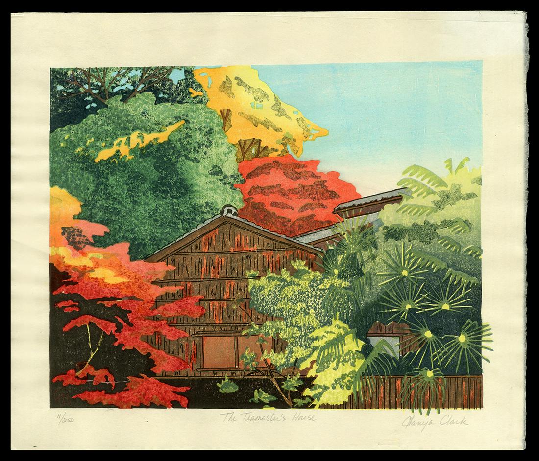 Tanya Clark Woodblock Print - The Tea Master's House (1 of 2)