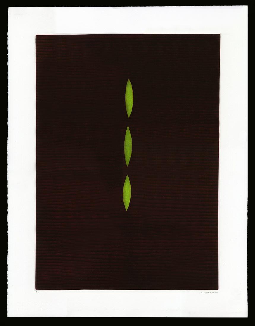 Yozo Hamaguchi Color Mezzotint - Green Poplars (1 of 2)