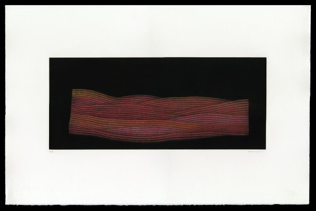 Yozo Hamaguchi Color Mezzotint - Red Field (1 of 3)