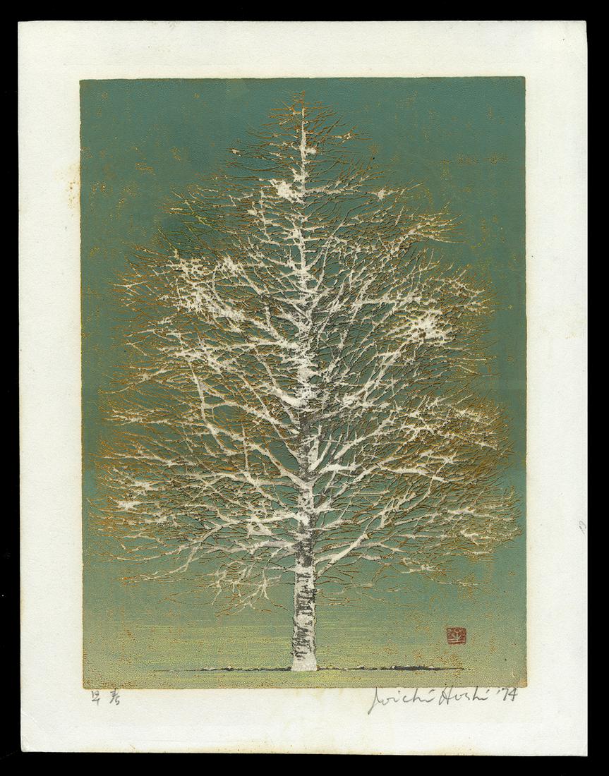 Joichi Hoshi Woodblock - Early Spring (1 of 2)