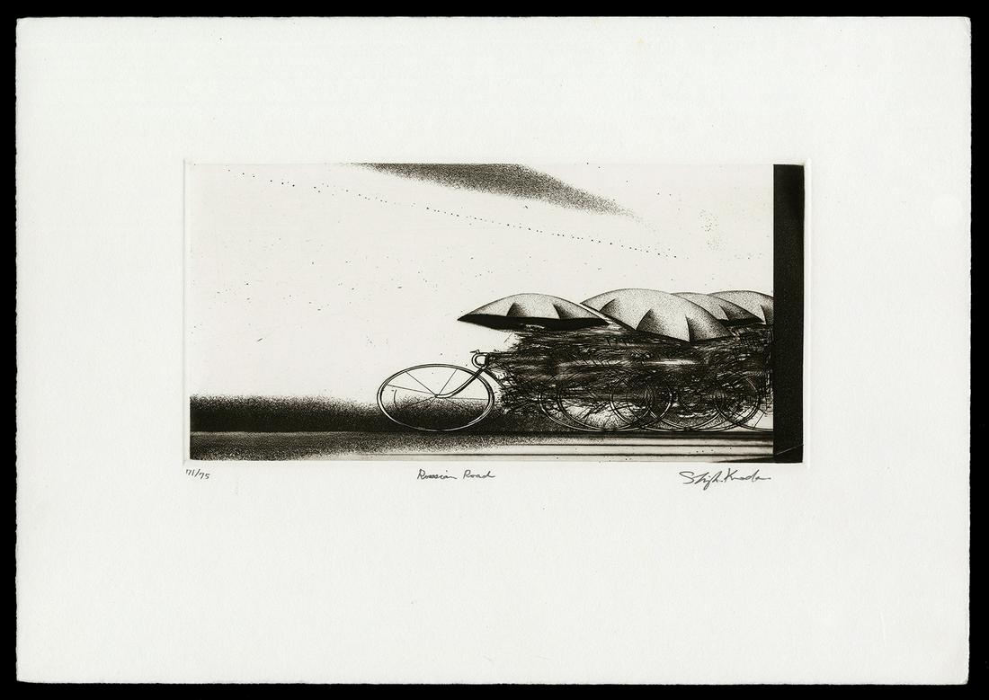 Shigeki Kuroda Etching  - Russian Road (1 of 2)