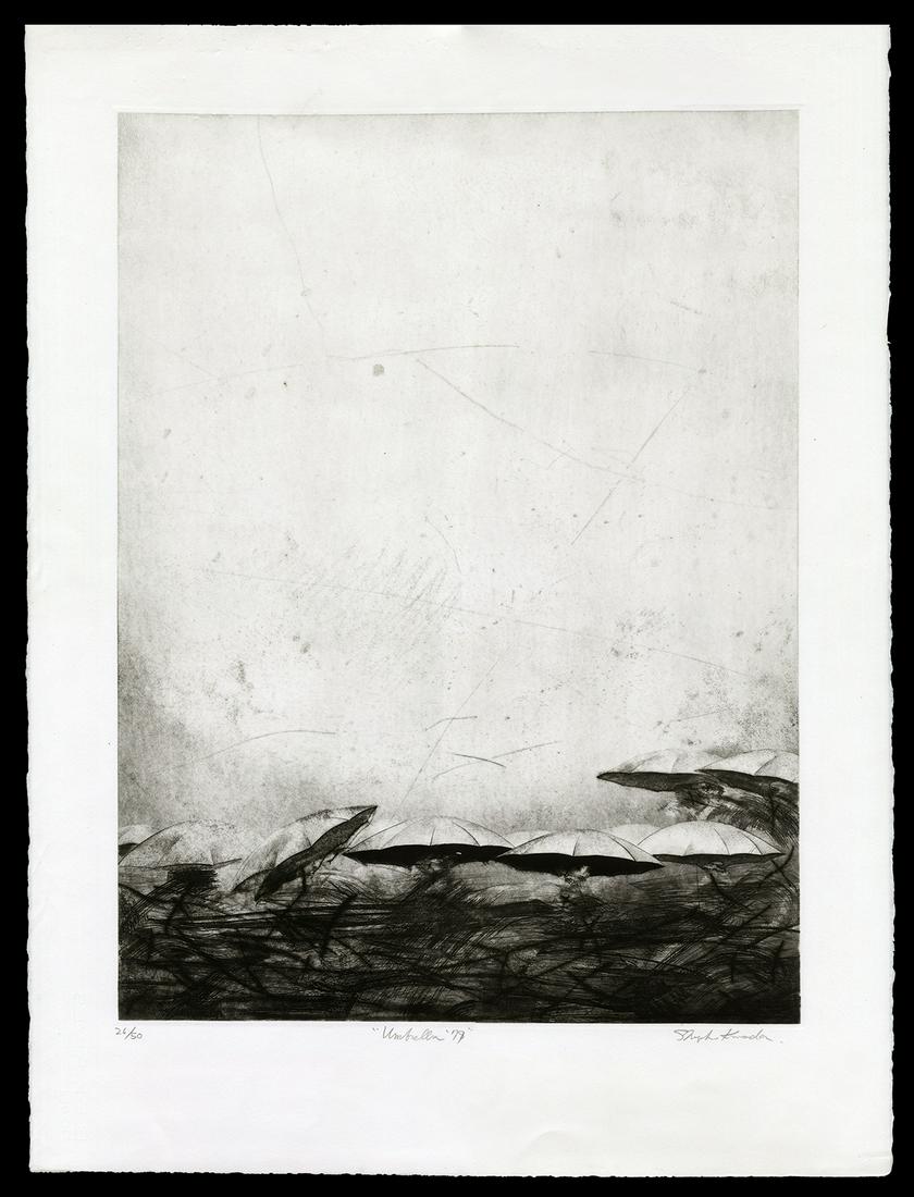Shigeki Kuroda Etching - Umbrella 79 (1 of 2)