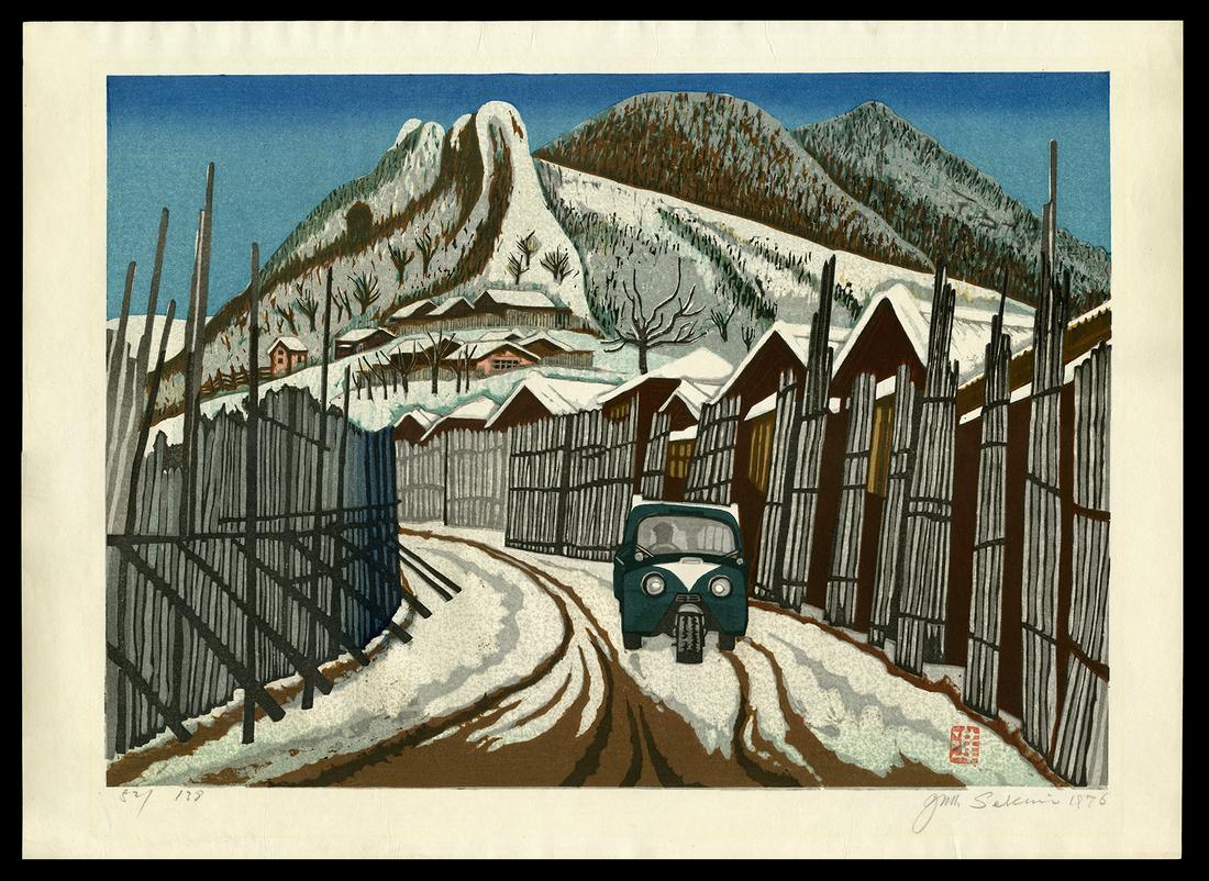 Jun'ichiro Sekino Woodblock - Tappizaki (1 of 2)