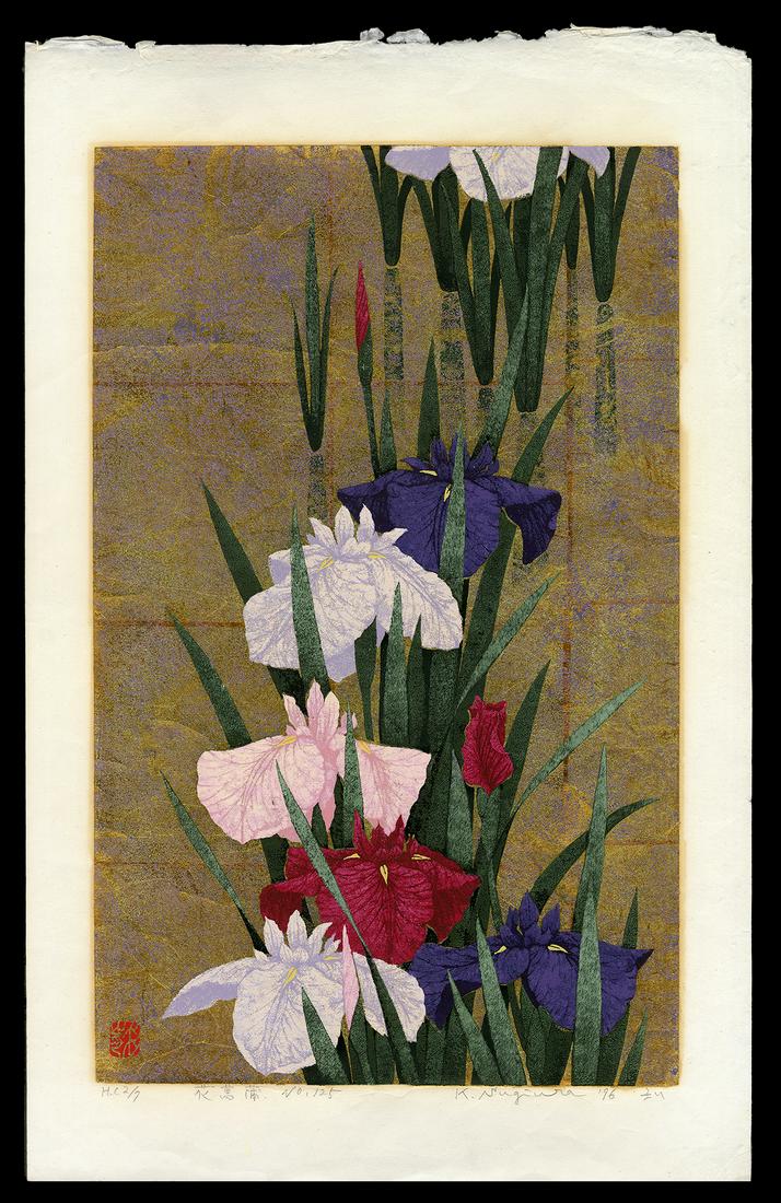 Kazutoshi Sugiura Serigraph - Iris Ensata # 125 (1 of 2)