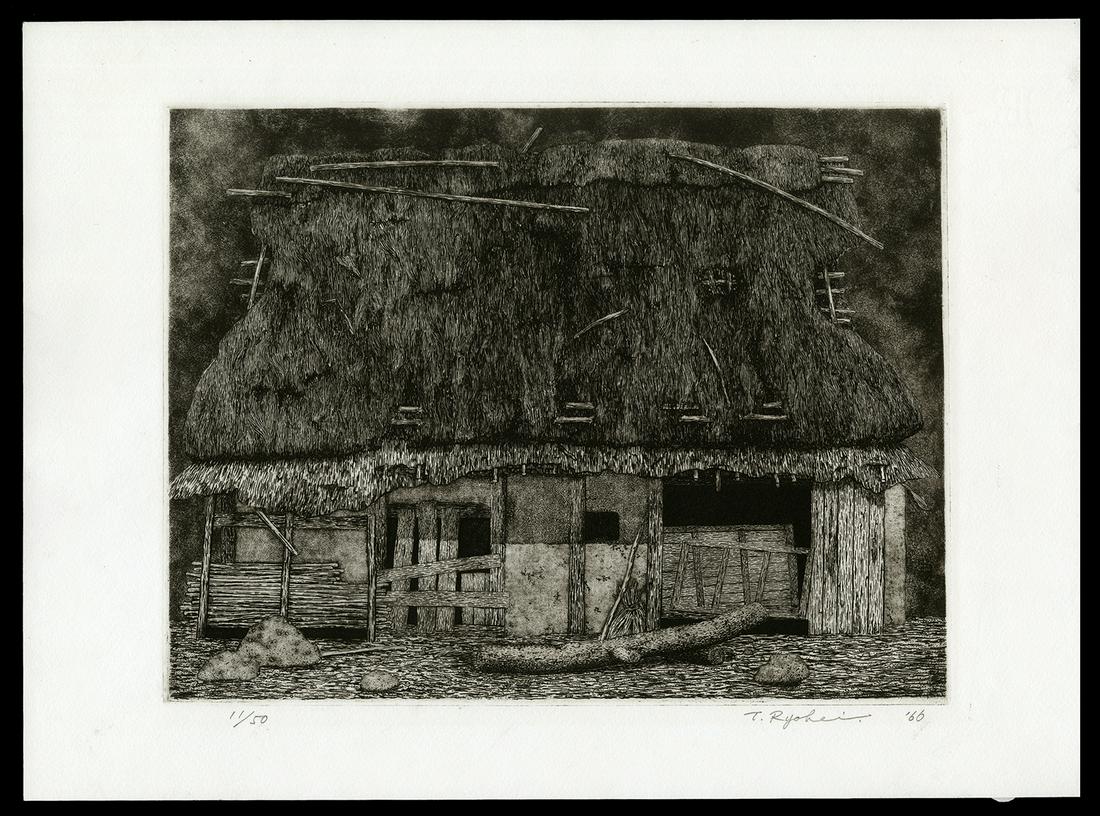 Ryohei Tanaka Etching - Ruined House No. 1 (1 of 2)