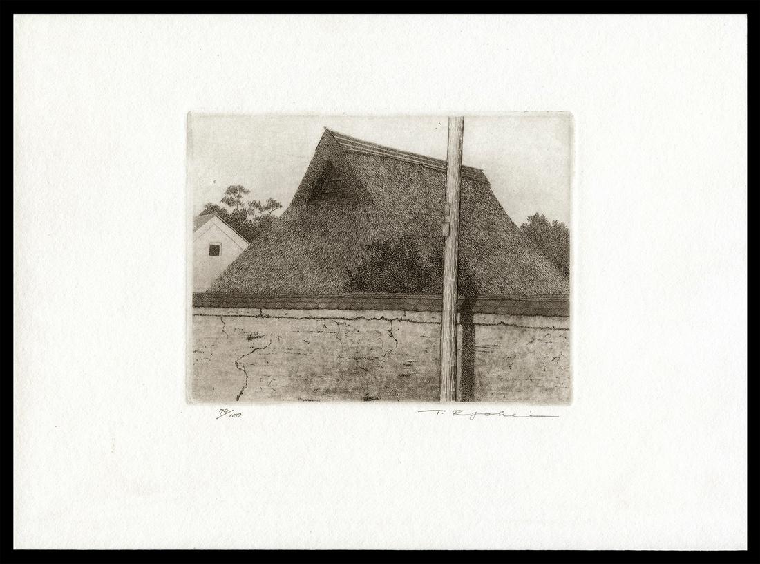 Ryohei Tanaka Etching - Roof and Mudwall (1 of 2)