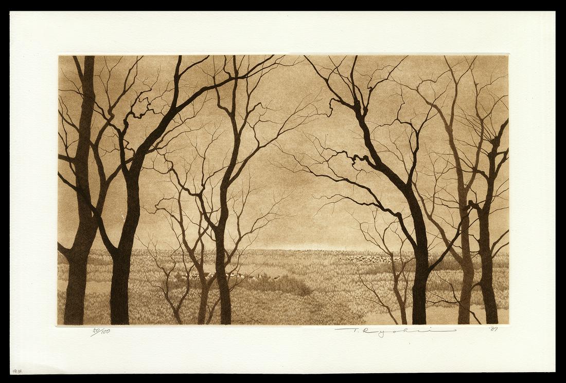 Ryohei Tanaka Etching And Aquatint - Twilight (1 of 2)