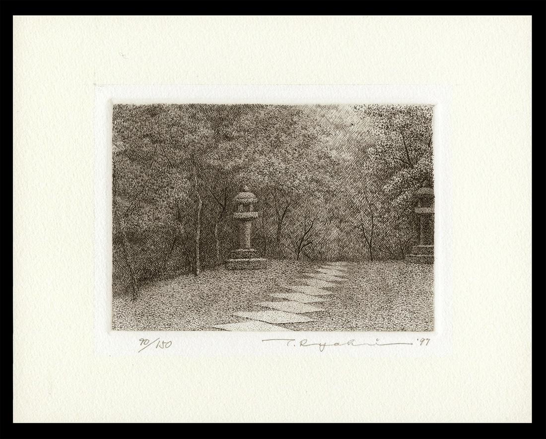 Ryohei Tanaka Etching - Approach to a Shrine No. 1 (1 of 2)
