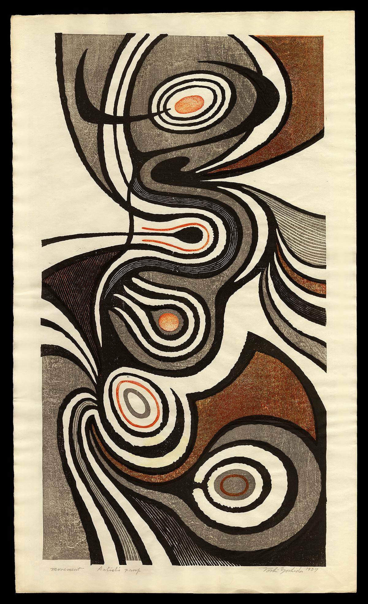 Toshi Yoshida Woodblock - Movement (1 of 2)