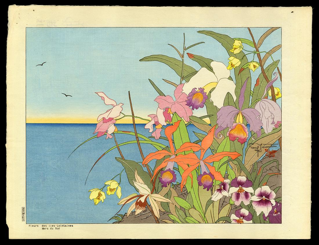 Paul Jacoulet Woodblock - Fleurs Des Iles Lointaines (1 of 2)