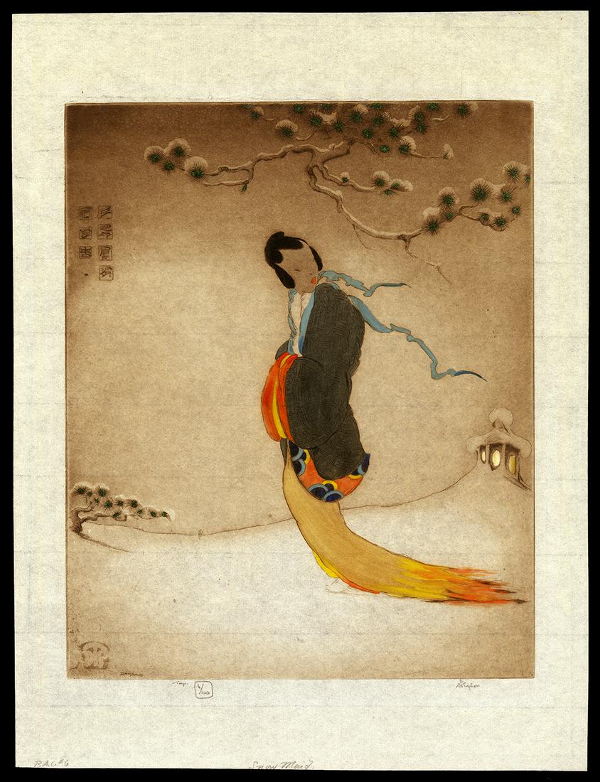 Dorsey Potter Tyson Etching - Snow Maid (1 of 2)