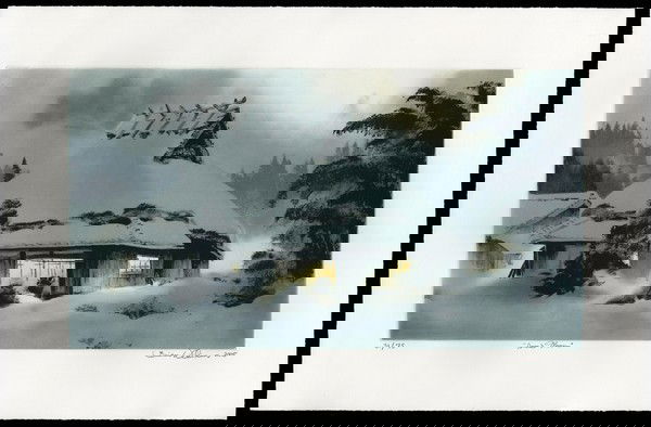 Brian Williams Polymer Intaglio: Title: "Snow Moon" Artist: Williams, Brian, b.1950Edition: 31/75Date: 2005Medium