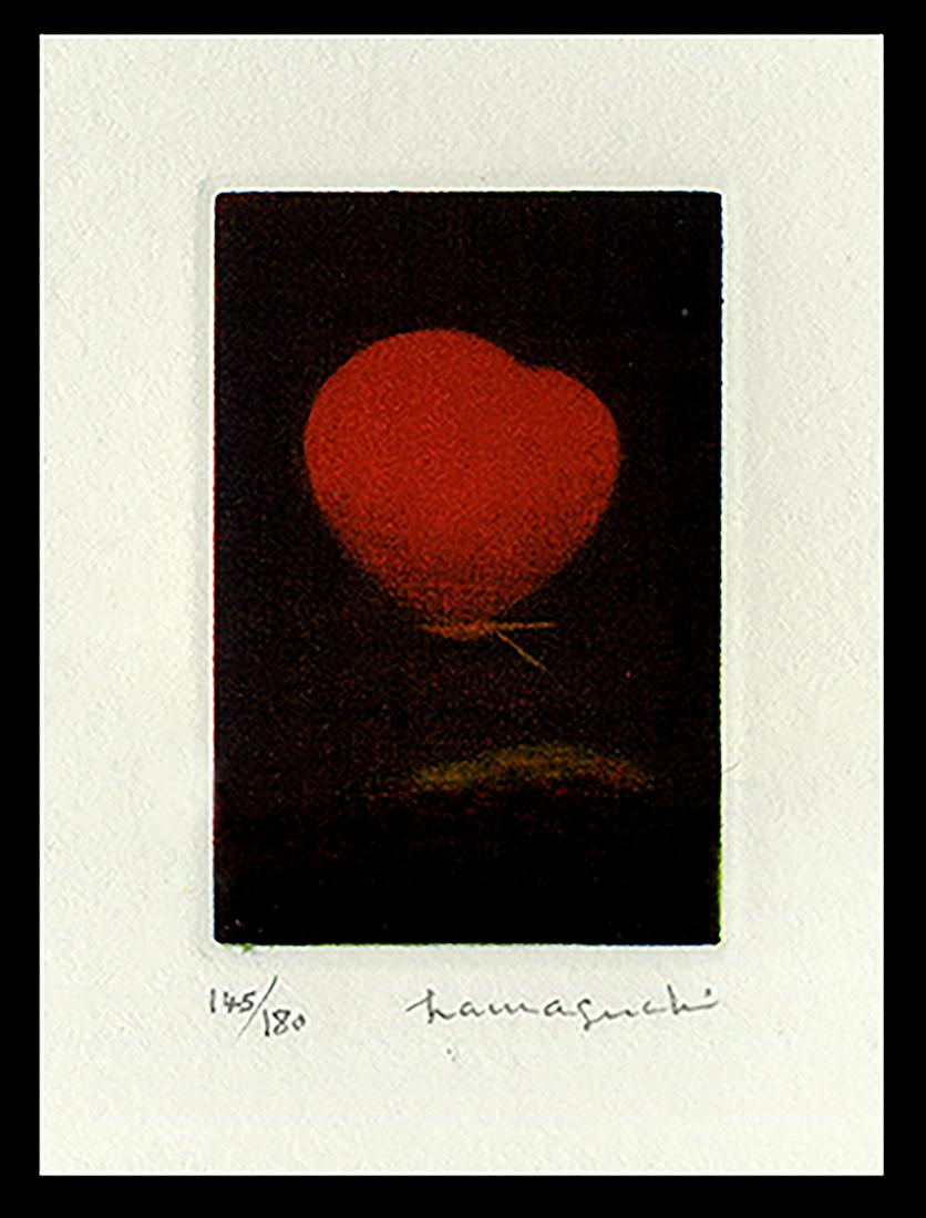 Yozo Hamaguchi Mezzotint - Crimson Butterfly (1 of 3)