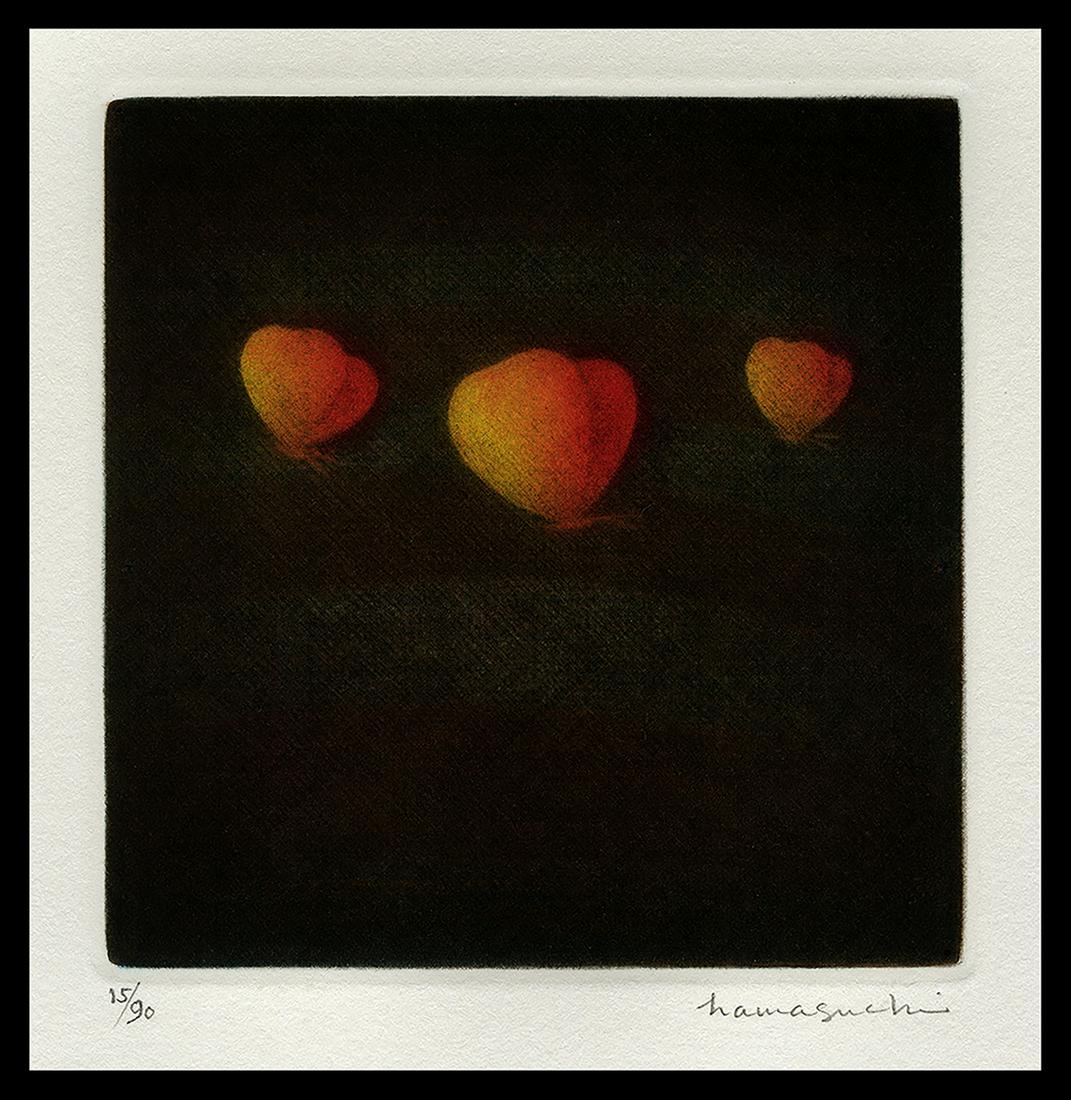 Yozo Hamaguchi Mezzotint - Three Butterflies (1 of 3)