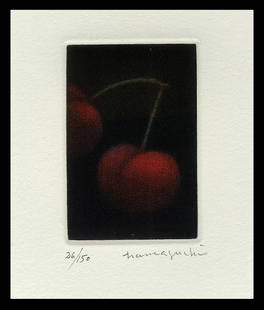 Yozo Hamaguchi Mezzotint - One and One Half: Artist: Hamaguchi, Yozo, 1909-2000 Title: One and One Half Edition: 26/150 Date: 1993 Medium: color mezzotint Image Size: 2 3/8 x 1 5/8 inches Illustrated:</