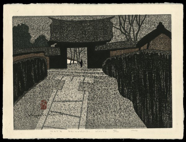 Kiyoshi Saito Woodblock: Title: Gate Daitoku-ji Kyoto Artist: Saito, Kiyoshi, 1907-1997Series: 86-100Date: 1964