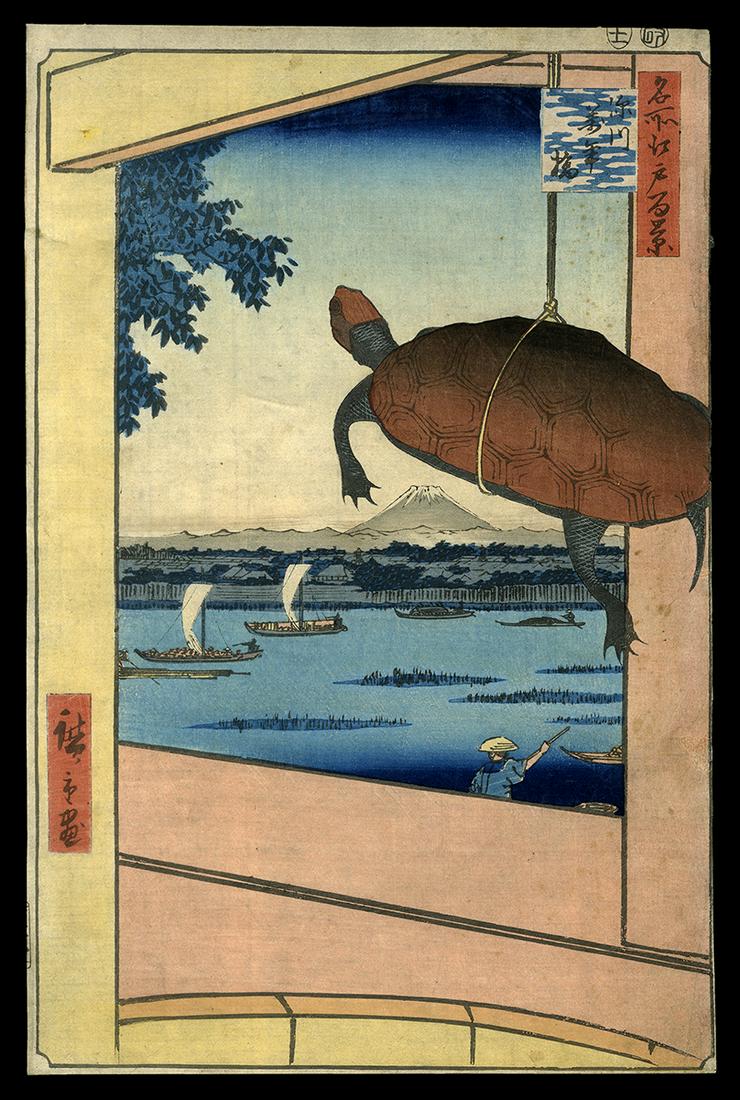 Ando Hiroshige Woodblock - Mannen Bridge, Fukagawa (1 of 2)