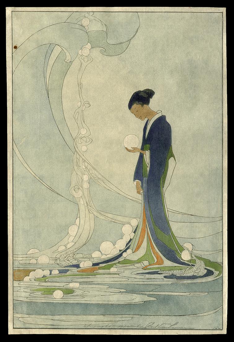 Bertha Lum Woodblock - Spirit of the Sea (1 of 2)