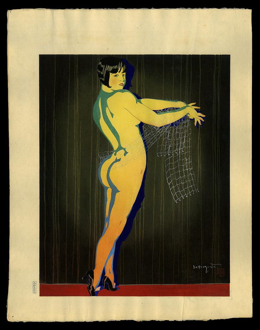 Ishikawa Toraji Woodblock - Dance (1 of 2)