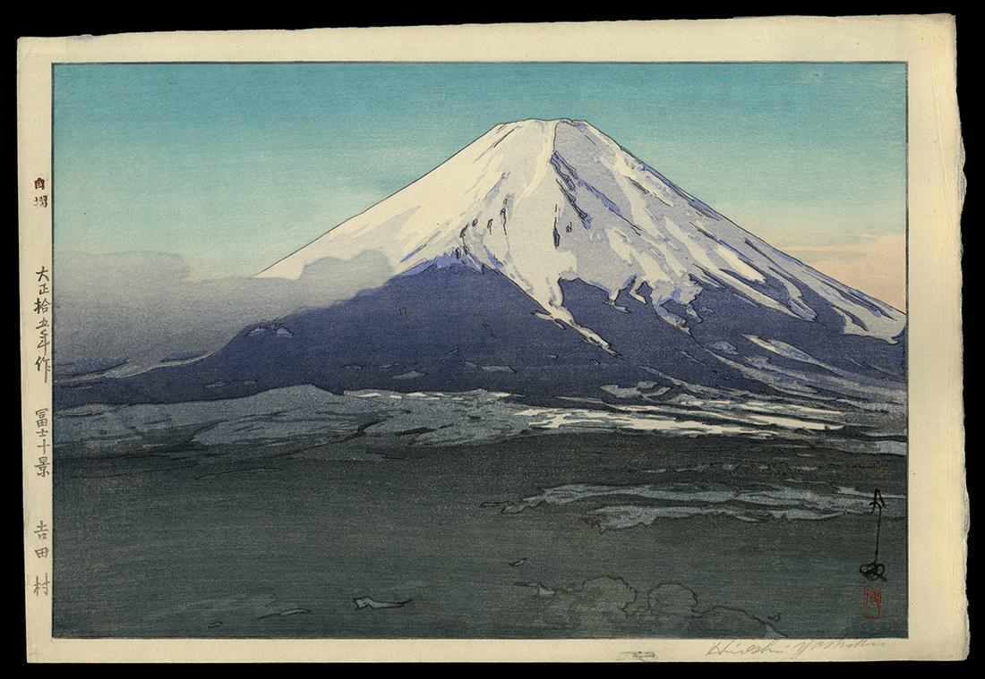Hiroshi Yoshida Woodblock - Mt. Fuji from Yoshida (1 of 2)