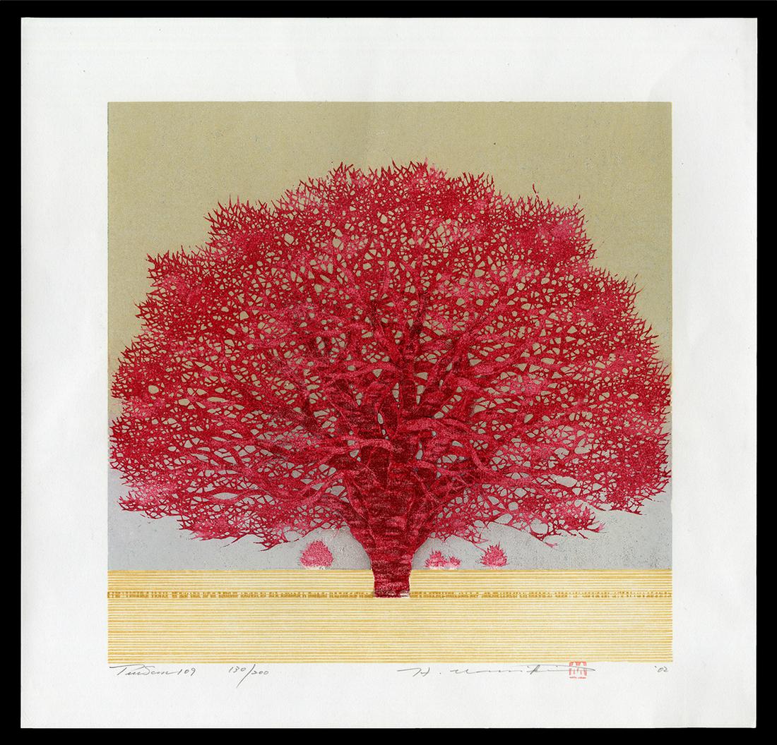 Hajime Namiki Woodblock - Tree Scene 109 (1 of 2)