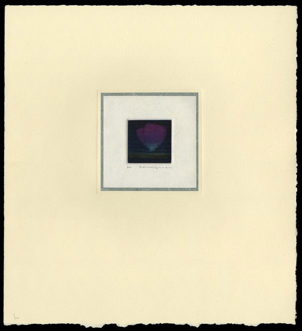 Yozo Hamaguchi Color Mezzotint: Title: Violet Butterfly Artist: Hamaguchi, Yozo, 1909-2000Series: H.C.Date: 1982-89