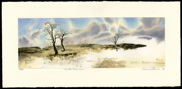 Brian Williams Lithograph: Title: Winter Persimmons Artist: Williams, Brian, b.1950Edition: 47/50Date: 1998