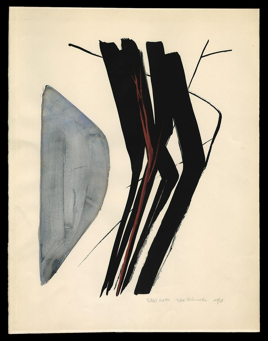 Toko Shinoda Lithograph - East Moon (1 of 2)