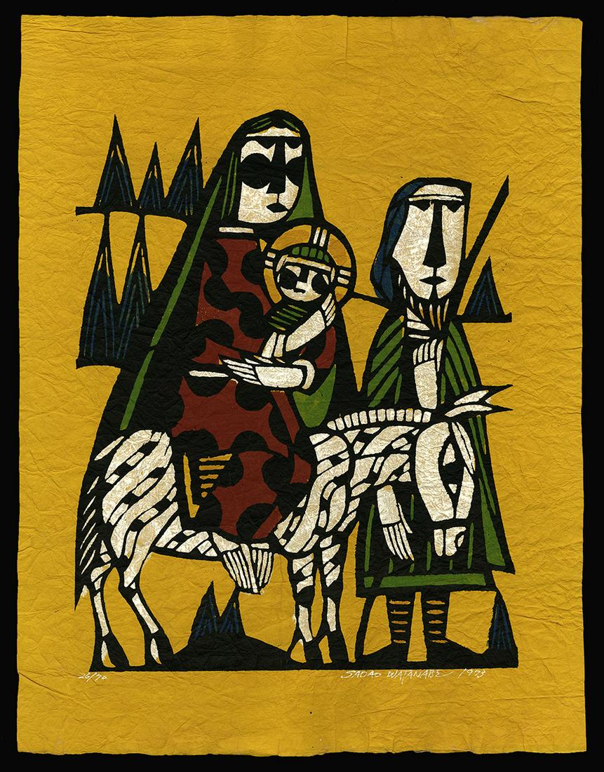 Sadao Watanabe Stencil - Flight into Egypt (1 of 2)