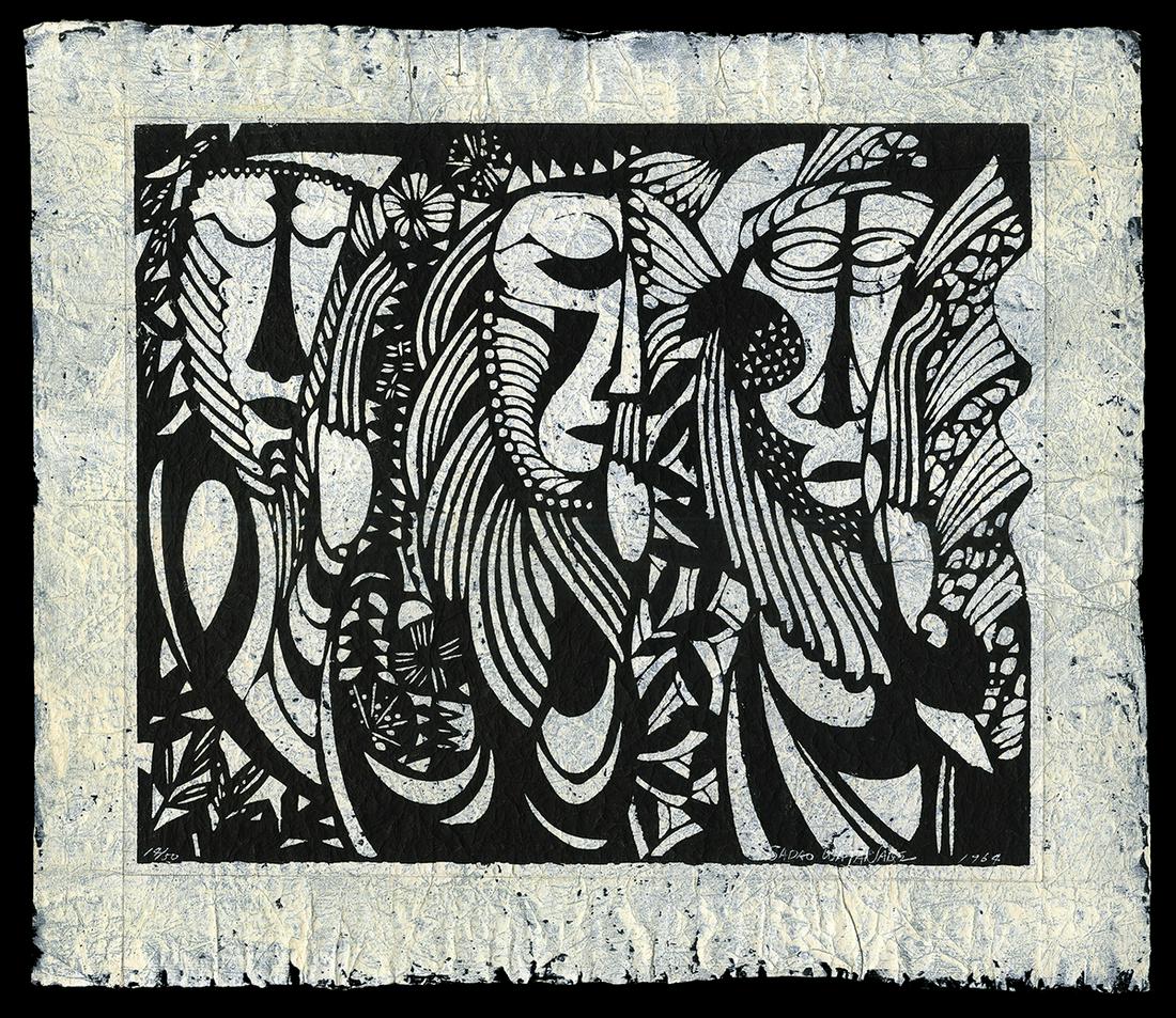 Sadao Watanabe Stencil - Three Apostles (1 of 2)