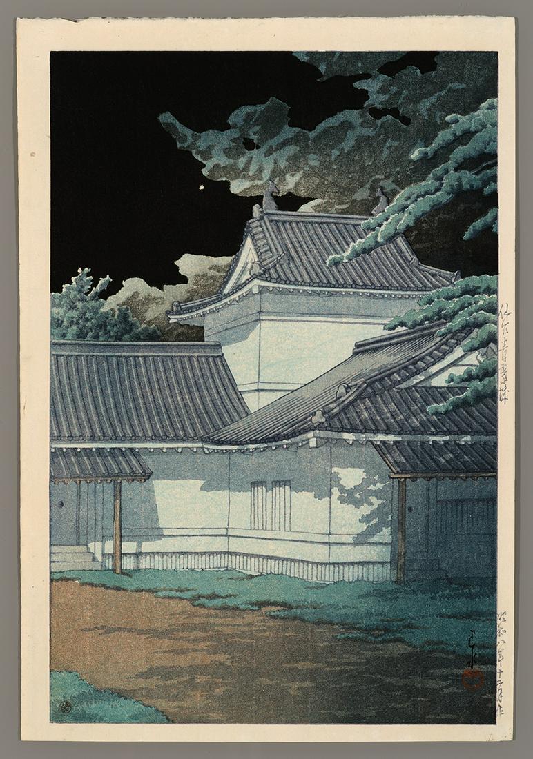 Kawase Hasui Woodblock - Aoba Castle, Sendai: Artist: Hasui, Kawase, 1883-1957 Title: Aoba Castle, Sendai Series: Collection of Scenic Views of Japan, Eastern Japan Edition Date: 1933 Medium: woodblock Image Size: