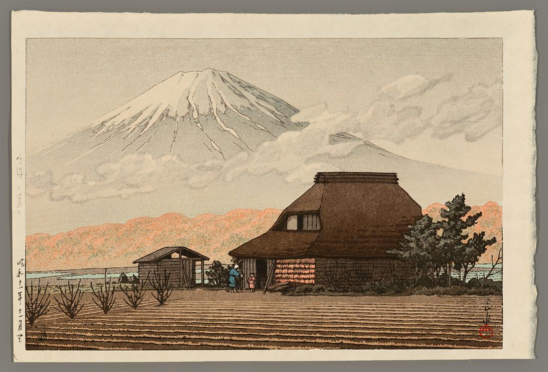 Kawase Hasui Woodblock - Mount Fuji, Narusawa (1 of 2)
